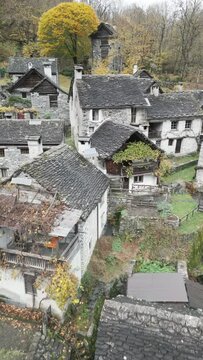 The georgous stone-and-slate village of Foroglio in the Val Bavona - Ticino, Switzerland.