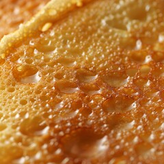 Macro food shot on the texture of pancakes. Copy space area for text. Background, banner, template, events card.