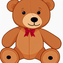 Fototapeta premium teddy bear with a bow Generated by Ai 
