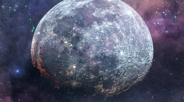 Moon background seen from close range