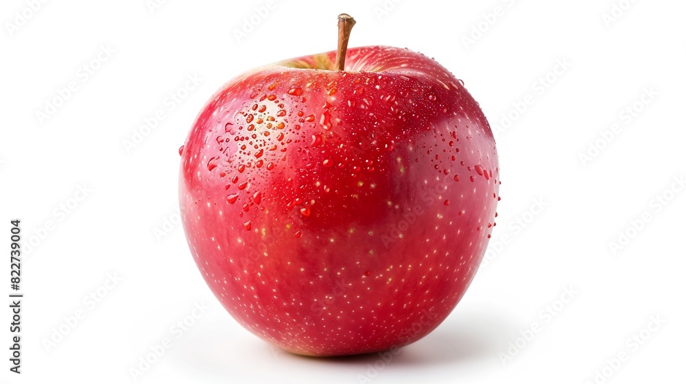 Aufkleber Red apple isolated on white background clipping path full depth of field : Generative AI
