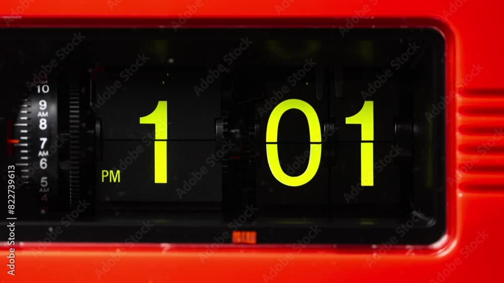 Aufkleber flip clock with time passing
