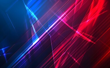 Obraz premium Abstract Blue and Red Gradient Background with Neon Lines