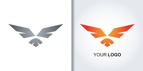 abstract bird wings logo template