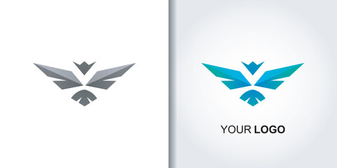 abstract bird wings logo template