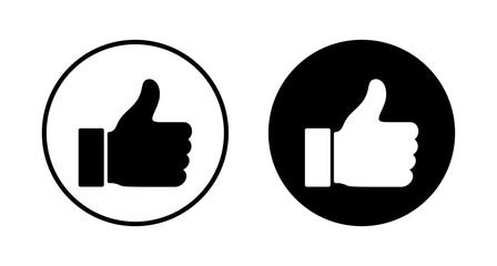like icon vector isolated on white background. Thumbs up icon. social media icon