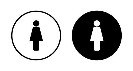 Female icon vector isolated on white background. woman icon vector