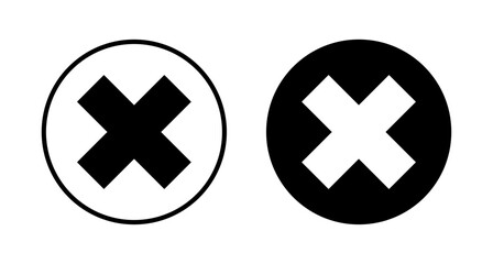 Close icon vector isolated on white background. Delete icon. remove, cancel, exit symbol