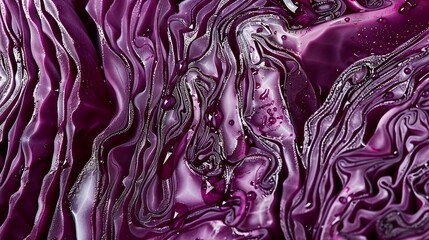 Red Cabbage textured background Red cabbage pattern closeup Macro photo : Generative AI