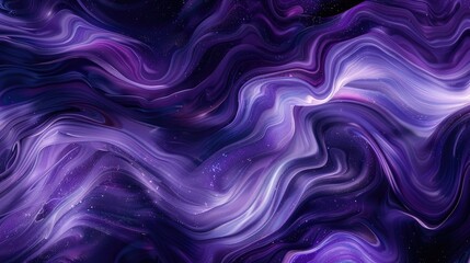 Obraz premium A purple wave with stars in the background. The wave is purple and has a lot of detail