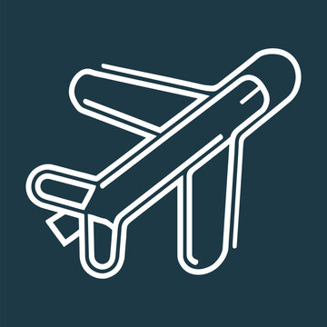 recommend clip art: sky plane air vector line icon.