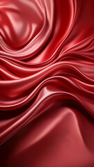 Obraz premium Smooth, elegant, pure red silk luxury satin fabric background texture. Luxurious vertical backdrop design. 