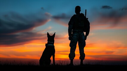 army and working dog, a poignant moment between a military service member and a military working dog