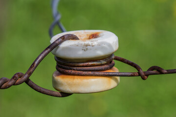 corner insulator on a electric fence