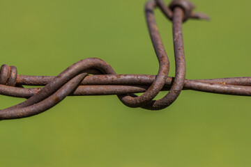 rusty barbed wire