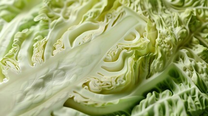 fresh chinese cabbage or napa cabbage texture macro shot : Generative AI