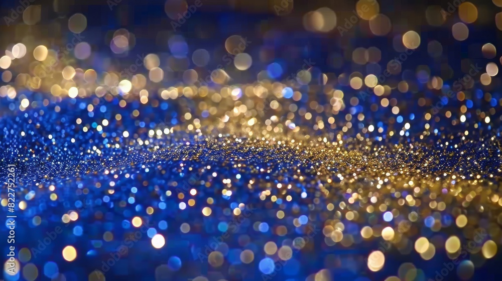 Poster glowing particle dots with colorful dots in abstract background, concept of light shining sparkling 