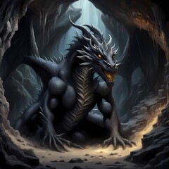 Cave Dragon- AI Generated