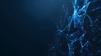 Abstract Blue Background with Glowing Dots and Lines