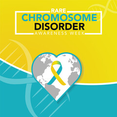 Rare chromosome disorder awareness day. in every June. Annual health awareness. background, banner, card, poster, template. Vector illustration.

