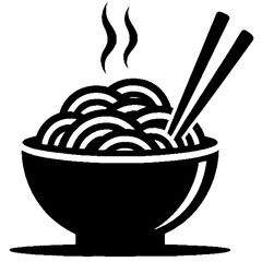 Silhouette of ready-to-eat noodles