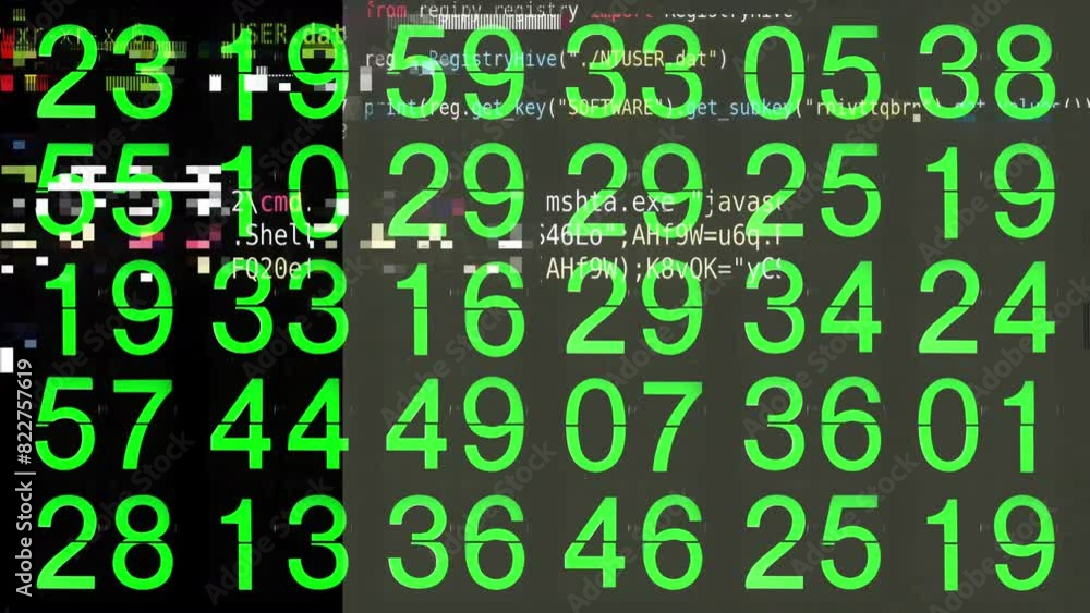 Poster flip clock with time passing