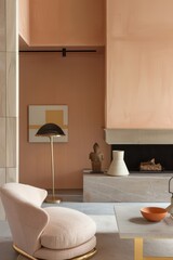 Modern living room small rest area, indoor partial rest area close-up