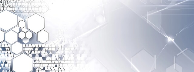 Fototapeta premium abstract elegant white background with light grey, leaving left space for text