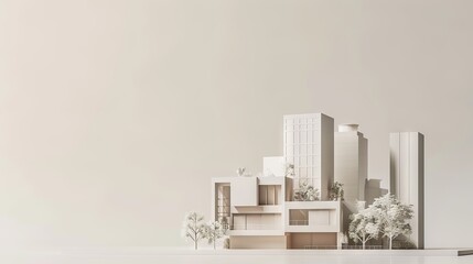 World Architecture Day Concept. Modern architecture background for business