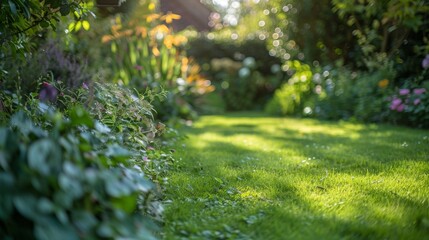 Fototapeta premium A before and after comparison of a neglected garden and the same garden after it has been lovingly restored and cared for.