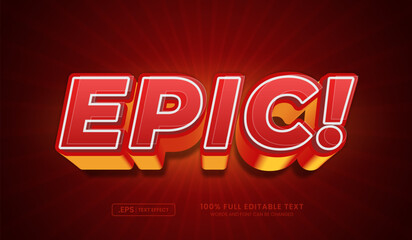 Editable text effect, epic style