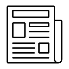 Fototapeta premium Newspaper Icon