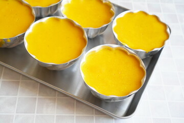 手作りのかぼちゃプリン