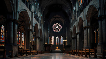 Fototapeta premium Aesthetic cathedral background