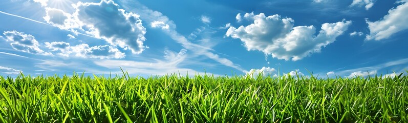 beautiful meadow with clear sky