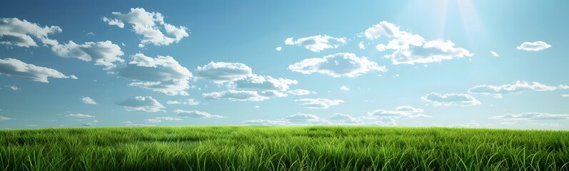 Obraz premium beautiful meadow with clear sky