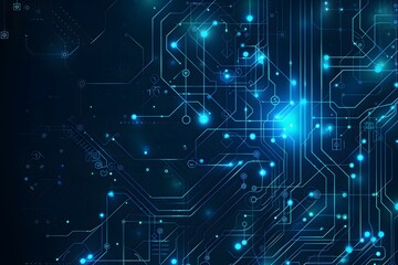 Obraz premium Abstract Digital Network Structure with Glowing Blue Connections