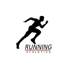run logo vector template illustration design
