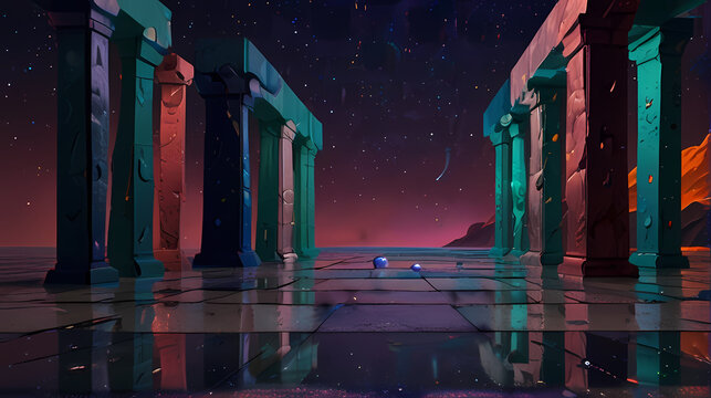 Abstract Background inspired by the concept of parallel universe