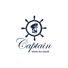 captain logo vector template illustration design