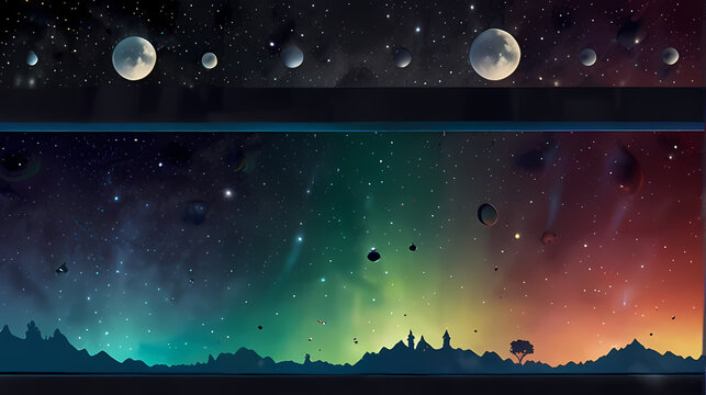 Abstract Background inspired by the concept of parallel universe