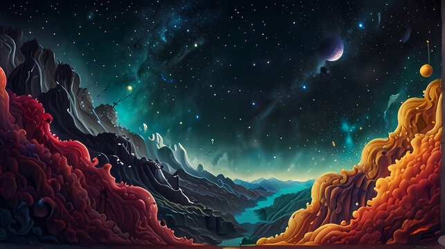 Abstract Background inspired by the concept of parallel universe