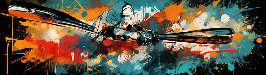 Dynamic Baseball Player Art