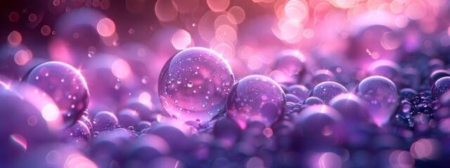 Purple bubbles created a beautiful background.