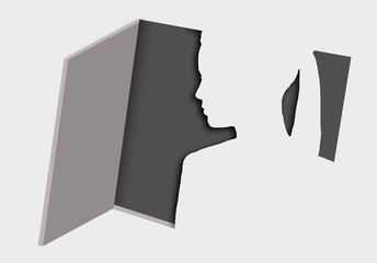 Social media websites offer an opportunity to meet members of the opposite sex for dating or relationships. Here is an illustration of a woman looking at a picture of a man on a social website.