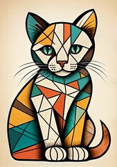 geometric shaped cat - 1