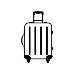 Suitcase icon isolated on white background.