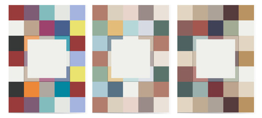 background cover abstract square triangle and circle