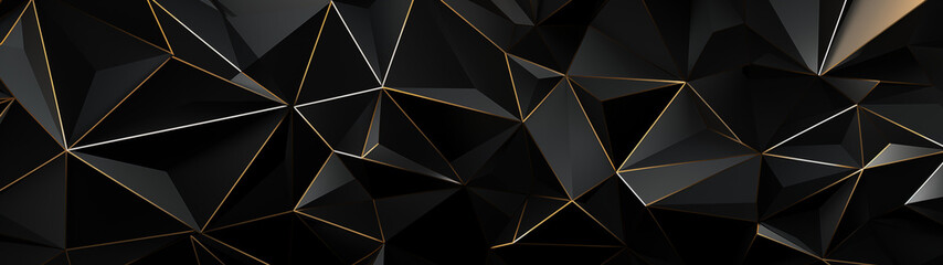 Sleek Geometric Pattern with Black and Gold Highlights