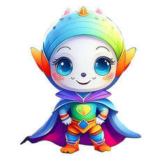 Superhero Kids and Babies with Disabilities Illustrations for Decoration